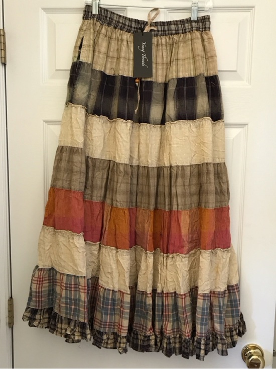 Young Threads Dresses & Skirts - YOUNG THREADS NWT Skirt Plaid Floral Multi Color Size Large